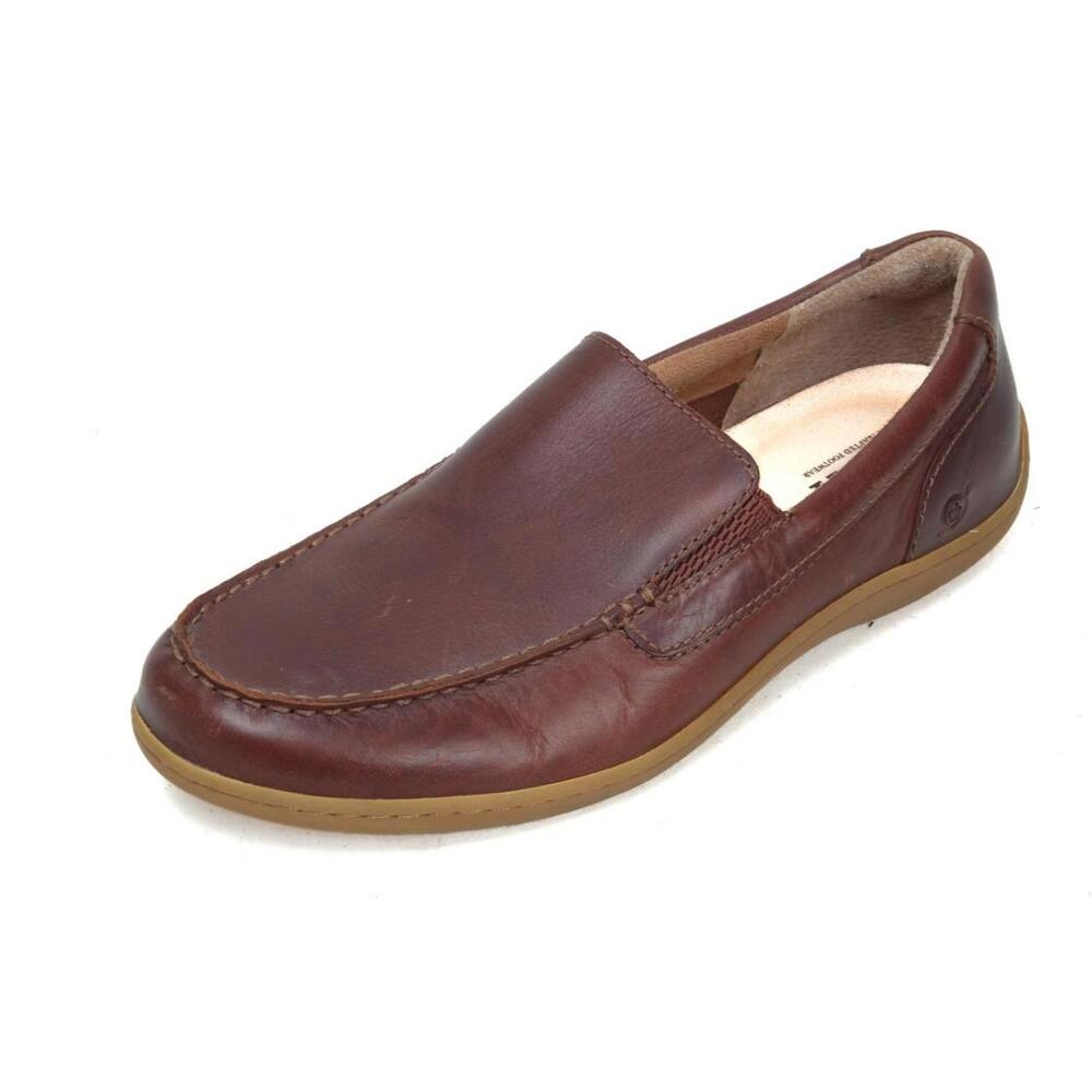 Born Brompton Loafer Shoes Men's Brown Leather Comfort Moc Slip On 11.5 M